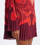 La DoubleJ Alchemy pleated tie-neck minidress