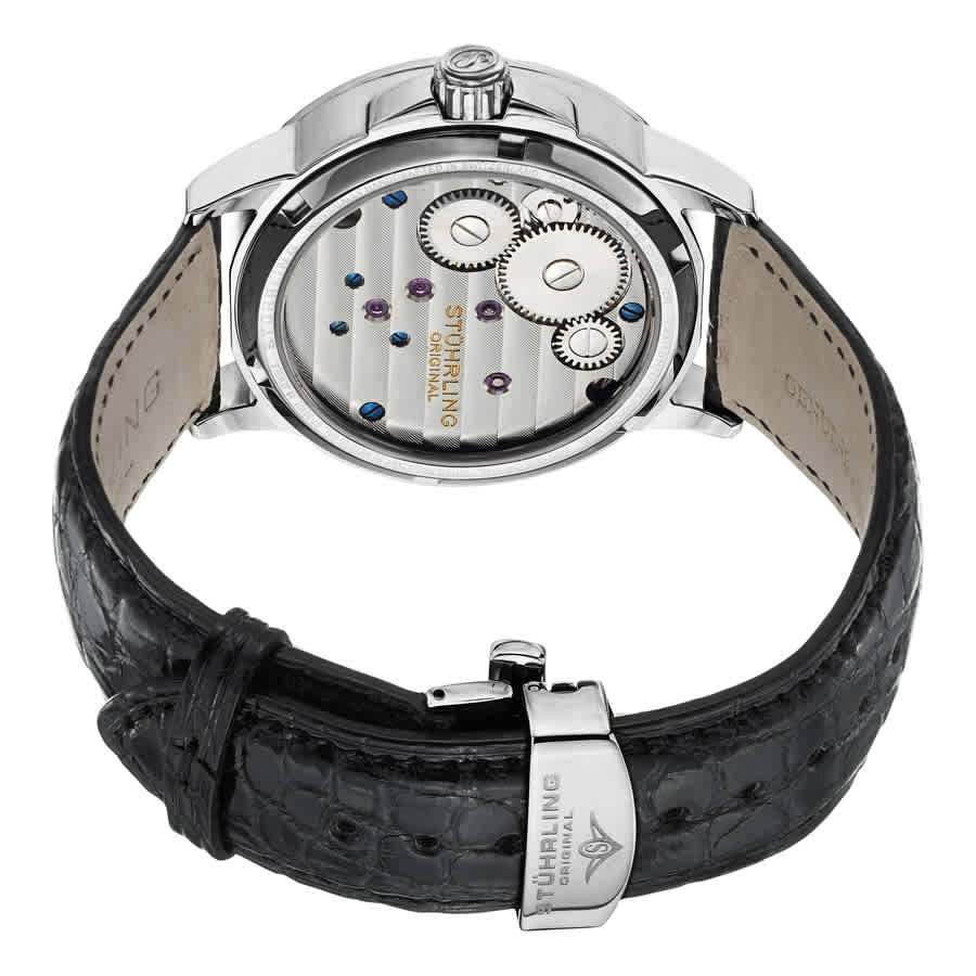 Stuhrling Original Tourbillon Hand Wind Silver Dial Mens Watch M16844