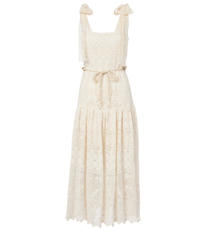 Photo: Zimmermann Indra belted cotton lace midi dress