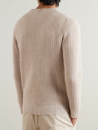 Allude - Ribbed Stretch-Cashmere Sweater - Brown