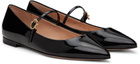 Gianvito Rossi Black Ribbon Jane Ballerina Flats