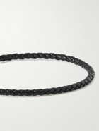 Miansai - Juno Braided Leather and Silver Bracelet - Black