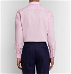 Canali - Pink Cutaway-Collar Cotton-Poplin Shirt - Pink