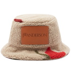 JW Anderson Men's Bucket Hat in Beige