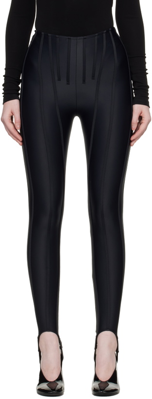Photo: Mugler Black Corseted Leggings