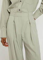 Victoria Beckham Wide-leg Woven Trousers Sage