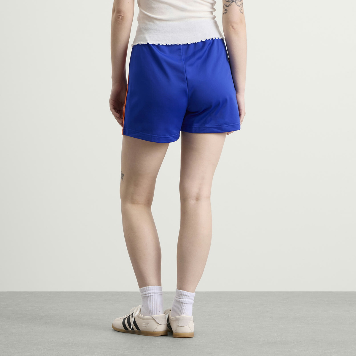 Adidas Women's Firebird Short in Bold Blue/Orange