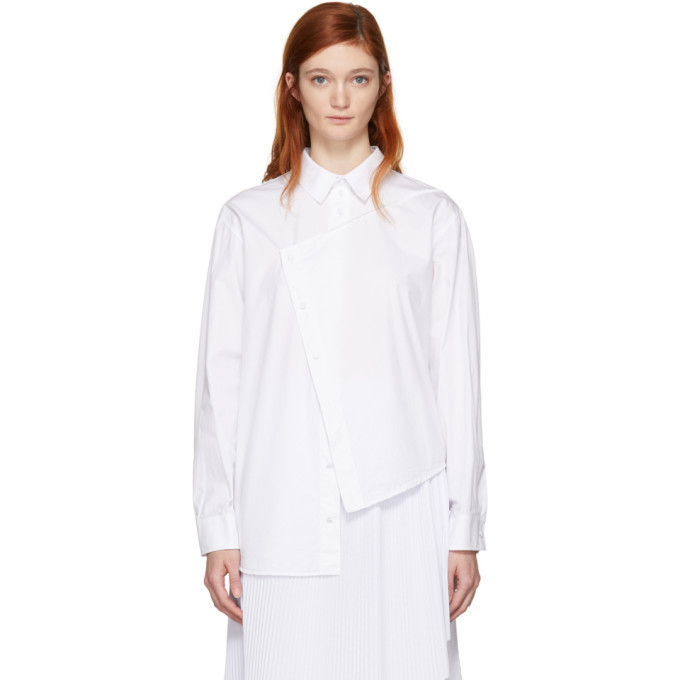 Cedric Charlier White Asymmetric Shirt