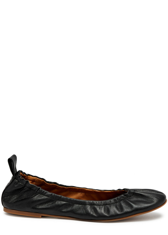 Photo: Atp Atelier Teano Leather Ballet Flats Black