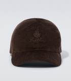 Loro Piana Logo corduroy baseball cap