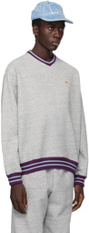 Acne Studios Gray V-Neck Sweater