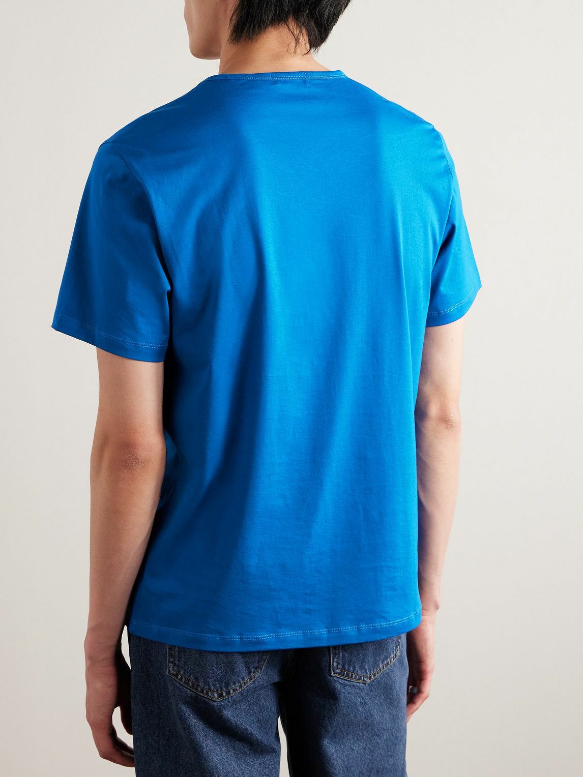 Theory - Precise Cotton-Jersey T-Shirt - Blue Theory