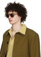 Dries Van Noten Green Linda Farrow Edition Flat-Top Sunglasses