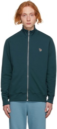 PS by Paul Smith Navy Zebra Logo Zip-Front Sweatshirt
