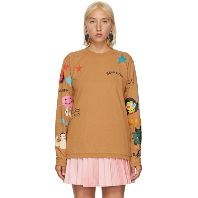 Marc Jacobs Brown CPFM Edition Tattoo Long Sleeve T-Shirt