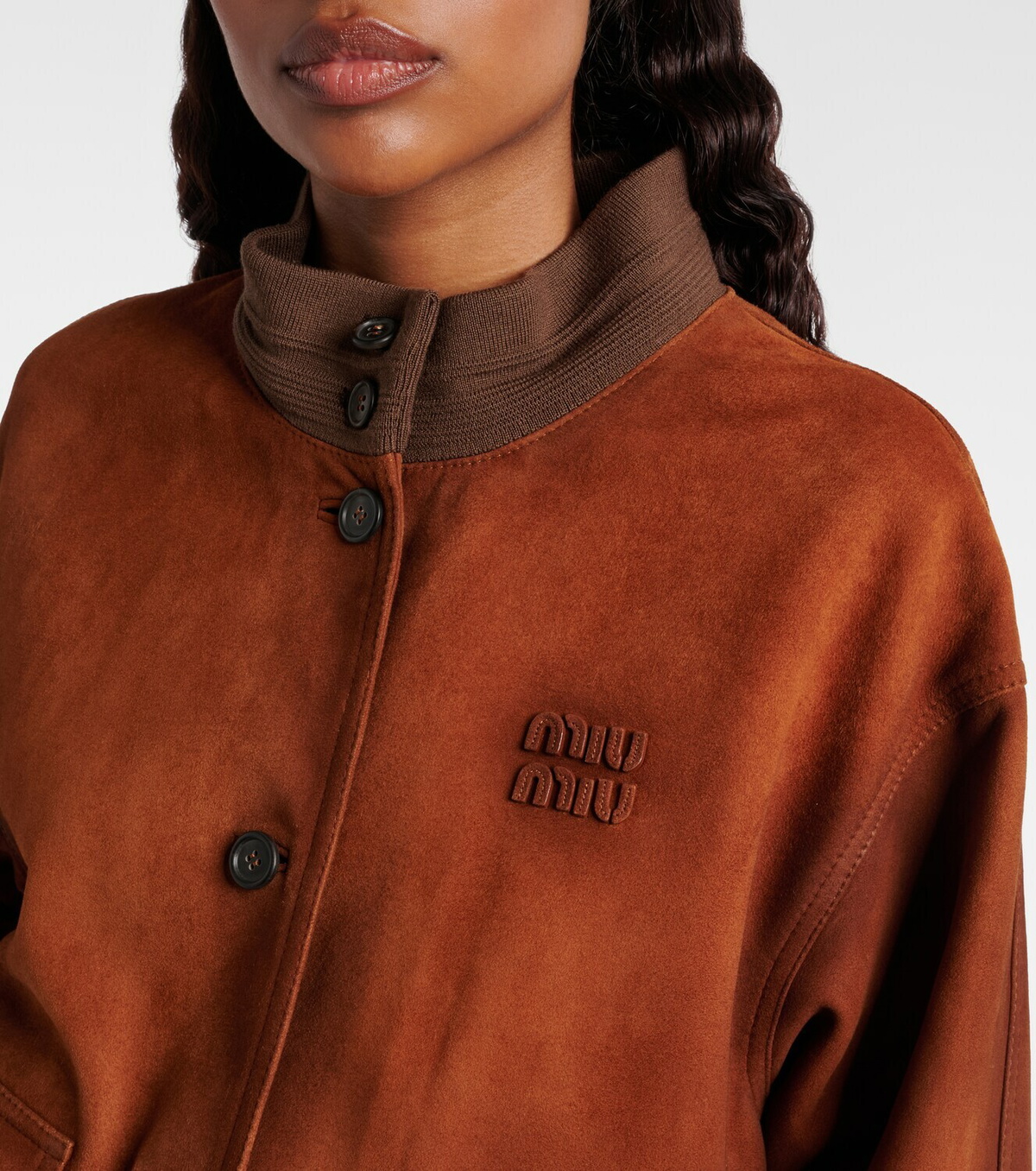 Miu Miu Suede bomber jacket