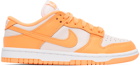 Nike Orange & Off-White Dunk Low Sneakers