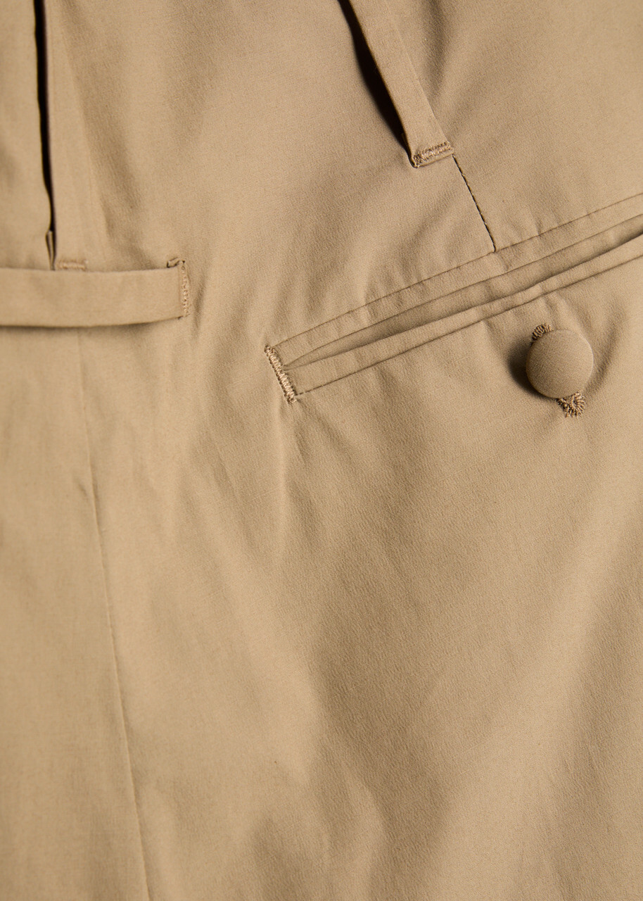 Darkpark Diana Cotton-poplin Trousers Camel