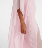The Sei Caped silk chiffon gown