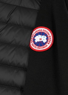 Canada Goose Women's Small Black Hybridge Wool and Shell Jacket Features Knitted Merino Wool