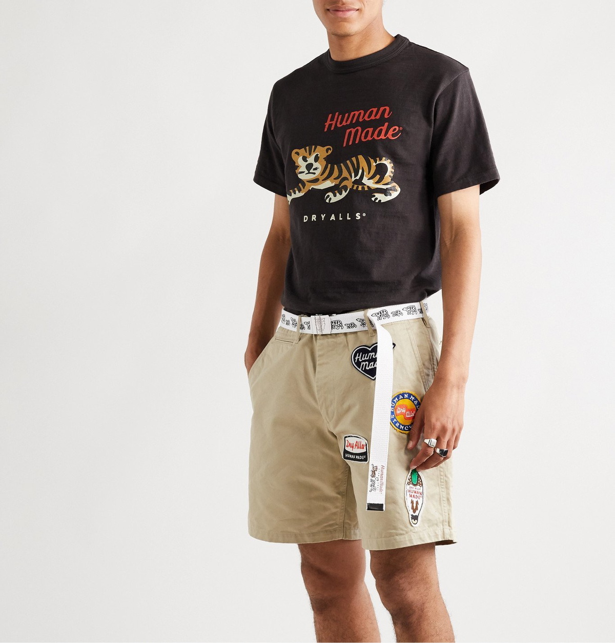 Human Made - Printed Webbing Belt - White Human Made