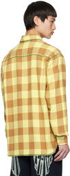 Awake NY Yellow & Brown Check Shirt