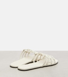 Loewe Petal Anagram leather slides