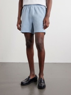 Remi Relief - Straight-Leg Cotton-Jersey Shorts - Blue