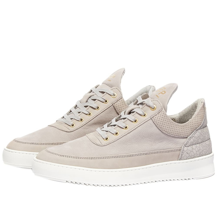 Photo: Filling Pieces Men's Low Top Ripple Ceres Sneakers in Light Grey