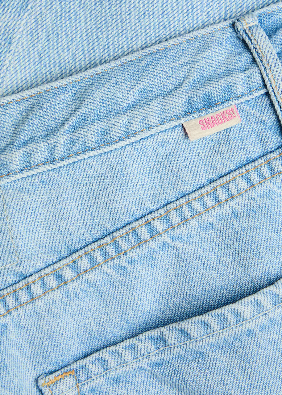 Mother The Lemon Twist Wide-leg Denim Jeans Blue