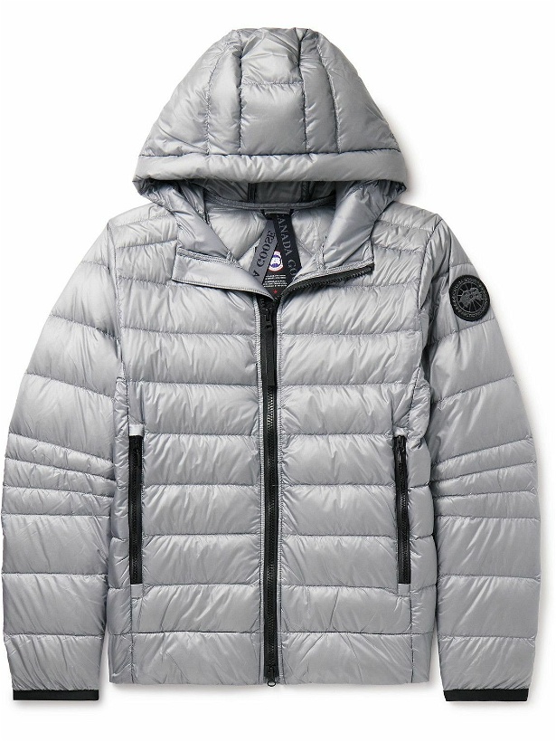 Photo: Canada Goose - Crofton Slim-Fit Logo-Appliquéd Quilted Nylon-Ripstop Hooded Down Jacket - Gray