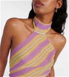 Gucci Baya striped silk and cotton tank top