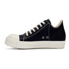 Rick Owens Drkshdw Black 2-Tone Stitch Low-Top Sneakers