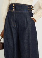 Zimmermann Rebellion Wide-leg Denim Trousers Navy