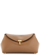Toteme T-lock Mini Leather Clutch - Camel - One Size