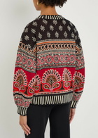 Farm Rio Ainika Groove Patterned Cotton Cardigan Multicoloured