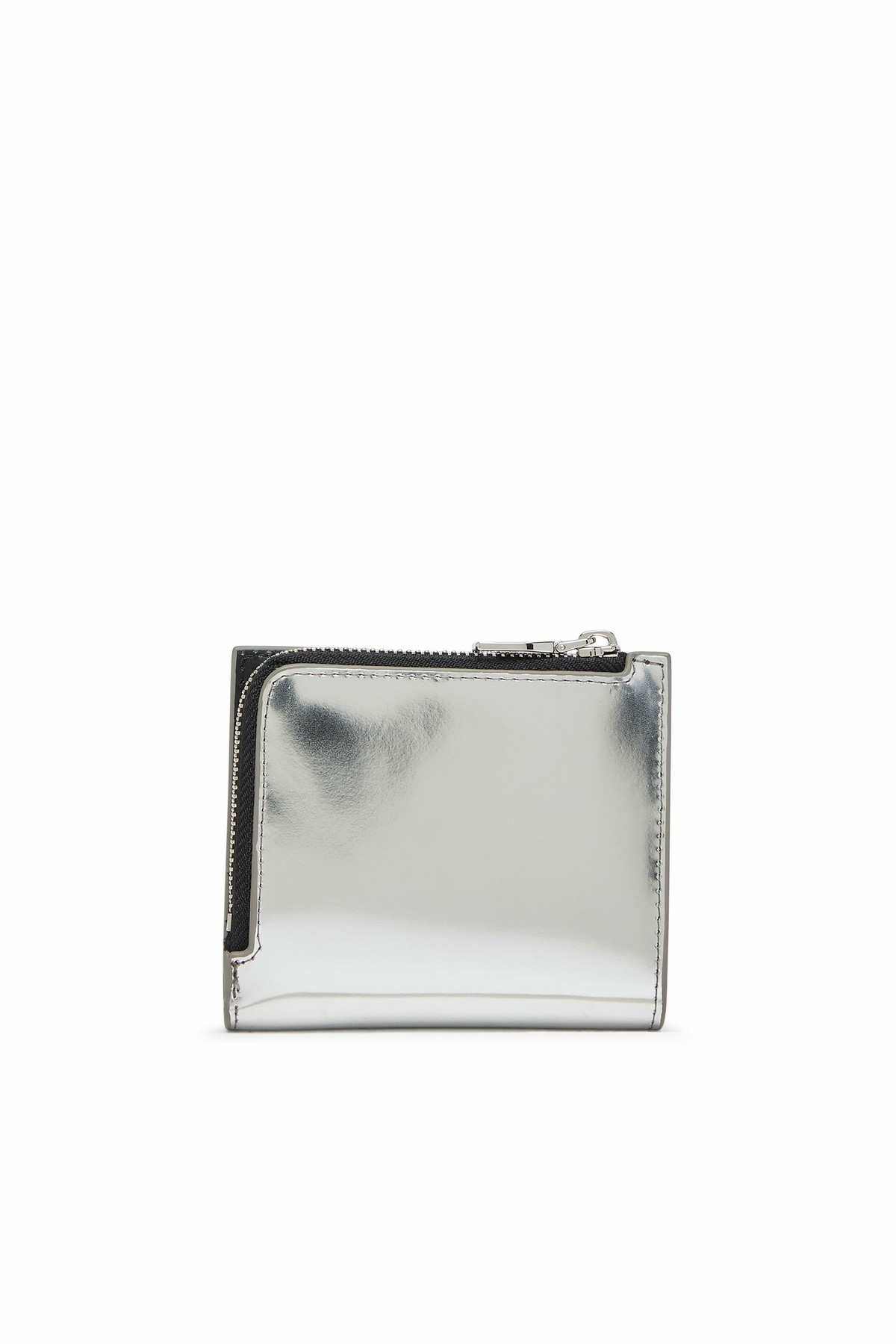 Diesel Bi-fold card holder in mirrored leather - Bijoux and Gadgets Womens in Silver