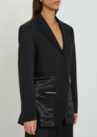 Bettter Inside Out Paneled Wool Blazer Black