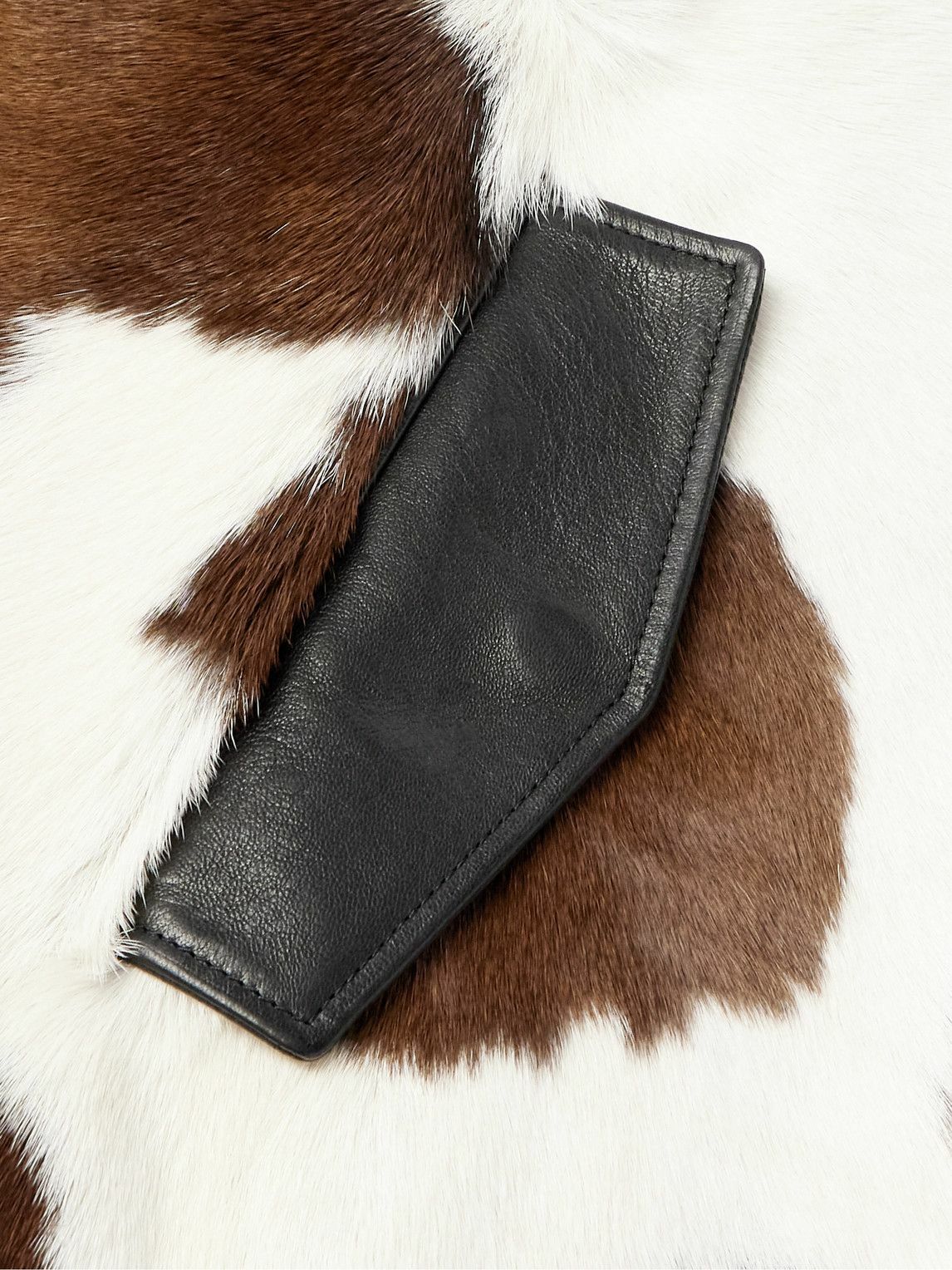 Givenchy - Slim-Fit Belted Cow-Print Calf Hair and Leather Jacket - Brown