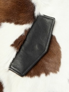 Givenchy - Slim-Fit Belted Cow-Print Calf Hair and Leather Jacket - Brown