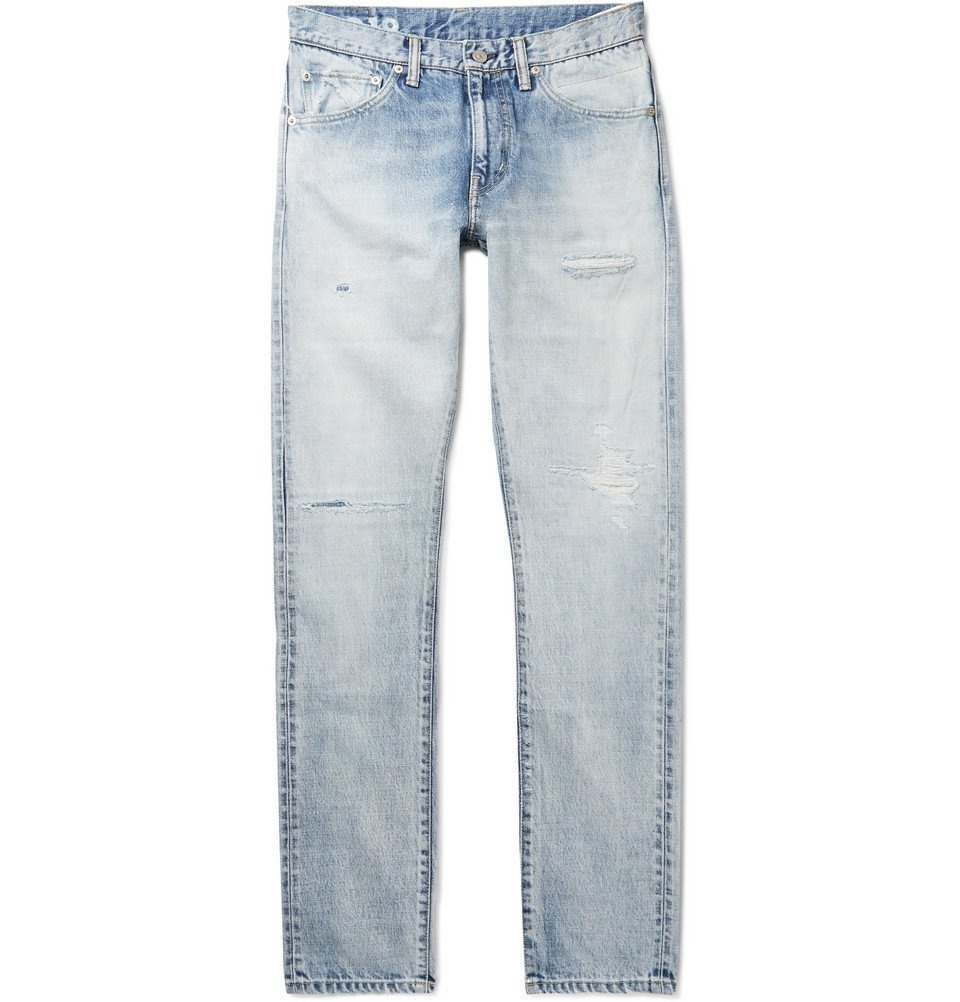 visvim - Social Sculpture 12D19 Skinny-Fit Distressed Denim Jeans ...