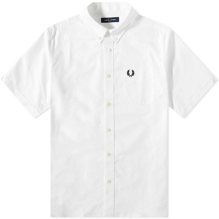 Photo: Fred Perry Authentic Men's Short Sleeve Oxford Shirt in White
