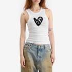 Acne Studios Women's Sleeveless T-Shirt in Optic White