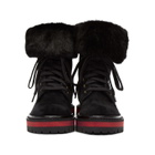 Mr and Mrs Italy Black Combat Boots