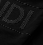 Fendi - Logo-Appliquéd Cotton-Blend Jersey Track Jacket - Black