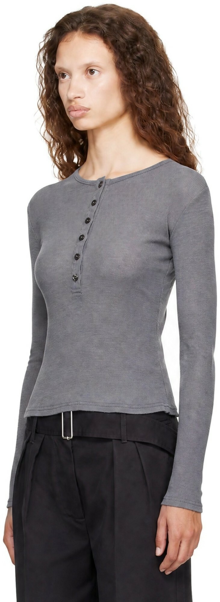 mfpen Gray Long Sleeve Henley