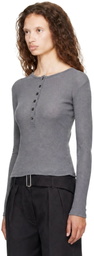 mfpen Gray Long Sleeve Henley