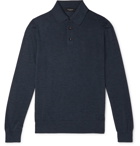 Ermenegildo Zegna - Cashmere and Silk-Blend Polo Shirt - Blue