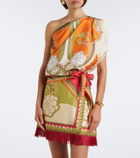 La DoubleJ Full-On printed silk twill top