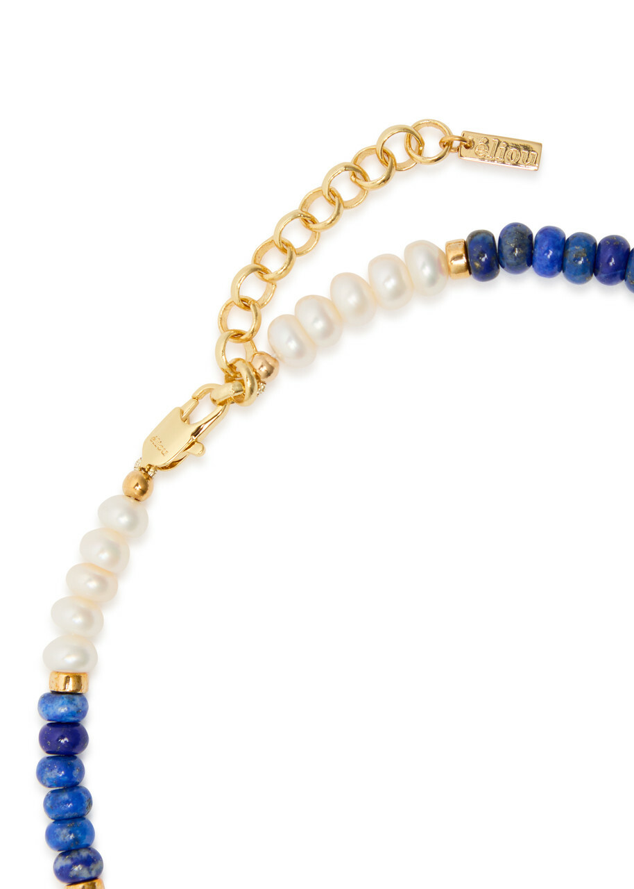Eliou Carter Beaded 18kt Gold-plated Necklace - Pearl - One Size